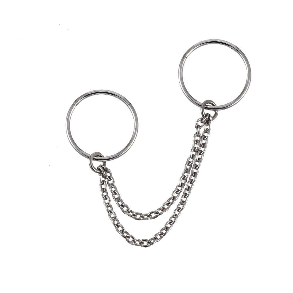 ADCM16 G-23 TITANIUM DOUBLE HINGED BCR WITH CHAIN