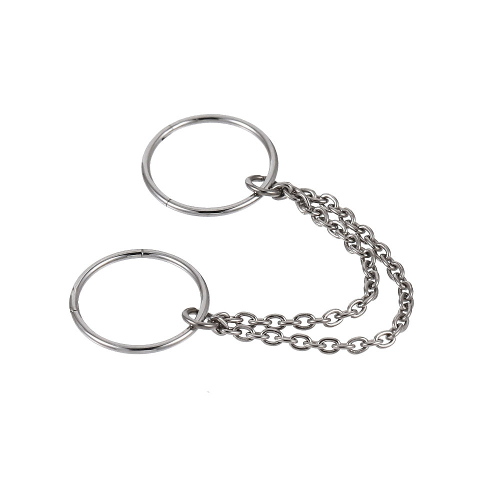 ADCM16 G-23 TITANIUM DOUBLE HINGED BCR WITH CHAIN