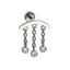 ADLBJ21 G-23 TITANIUM INTERNAL THREAD LABRET WITH CHAIN AND CZ