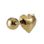 BRTH42 STAINLESS STEEL EXTERNAL THREAD HELIX WITH FACETED HEART DESIGN