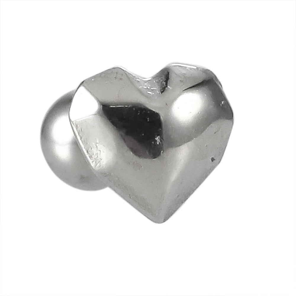 HELIX WITH FACETED HEART DESIGN