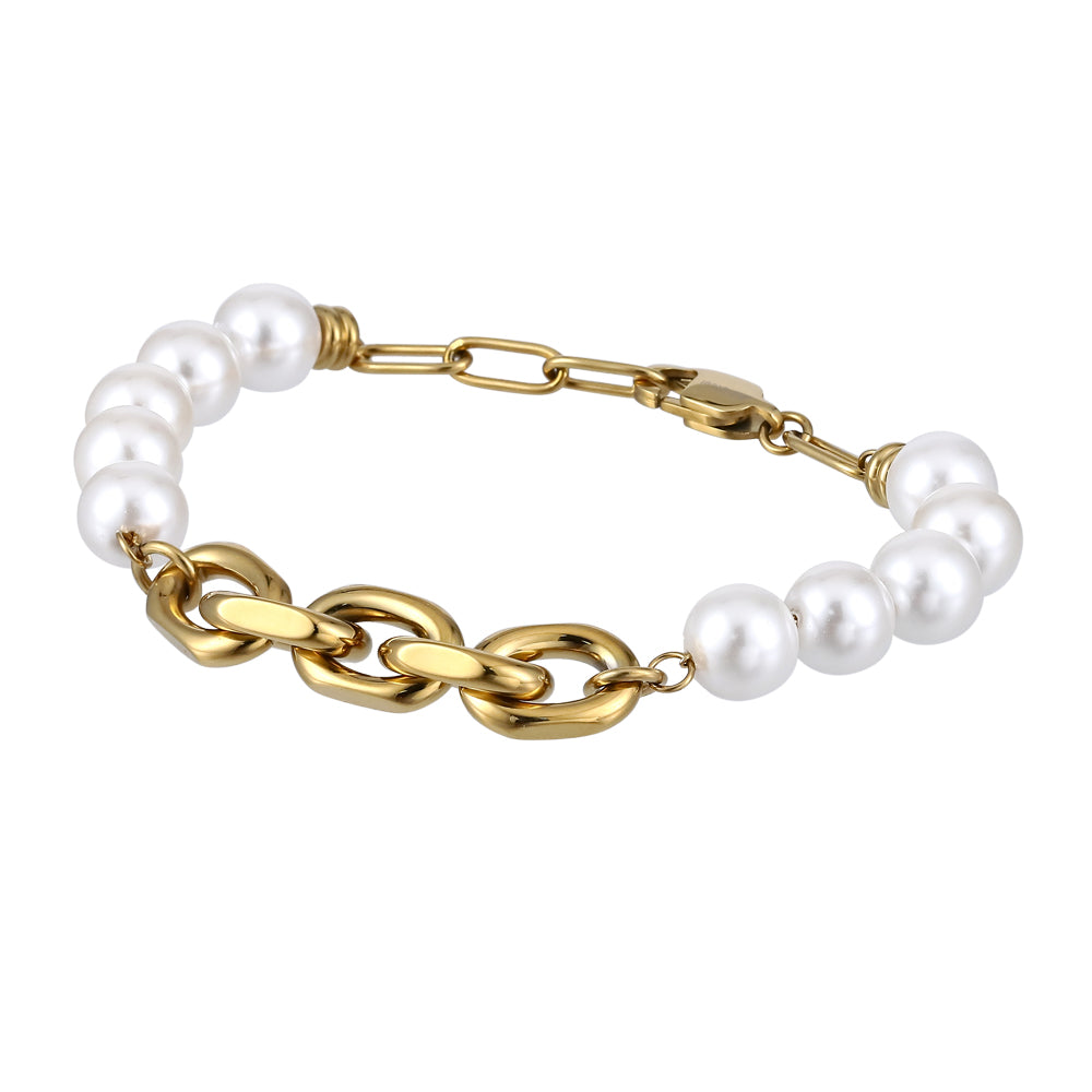 BSS1022 STAINLESS STEEL BRACELET WITH BEADS