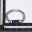 BSS1027 STAINLESS STEEL BRACELET WITH STONE ID PLATE