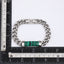 BSS1027 STAINLESS STEEL BRACELET WITH STONE ID PLATE