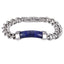 BSS1027 STAINLESS STEEL BRACELET WITH STONE ID PLATE