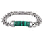 BSS1027 STAINLESS STEEL BRACELET WITH STONE ID PLATE