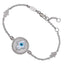 BSS1031 STAINLESS STEEL ROUND BRACELET WITH HAMSA MOP