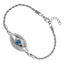 BSS1032 STAINLESS STEEL EVIL EYE BRACELET WITH CZ