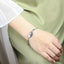 BSS1032 STAINLESS STEEL EVIL EYE BRACELET WITH CZ