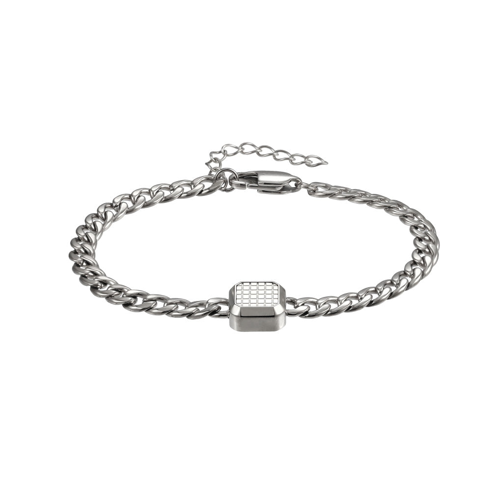 BSS1037 STAINLESS STEEL BRACELET WITH MOSAIC DESIGN