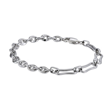 stainless steel bracelet, lip chain design, elegant lady jewelry