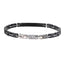 CBS38 STAINLESS STEEL & CERAMIC BRACELET WITH CZ