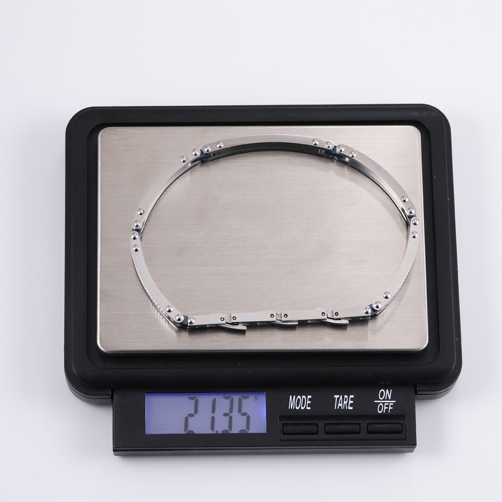 CBS39 STAINLESS STEEL & CERAMIC BRACELET WITH CZ