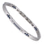 CBS39 STAINLESS STEEL & CERAMIC BRACELET WITH CZ