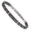 CBS41 STAINLESS STEEL & CERAMIC BRACELET WITH CZ