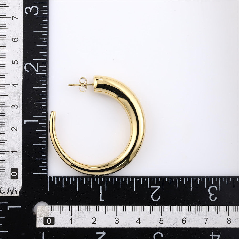 ESS785 Stainless Steel Hollow Earring