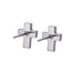 ESS803 STAINLESS STEEL CROSS EARRING STUD WITH FOIL STONE