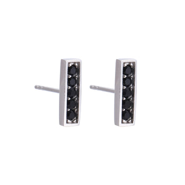 ESS805 STAINLESS STEEL EARRING STUD WITH FOIL STONE