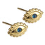 ESS809 STAINLESS STEEL EVIL EYE EARRING WITH CZ