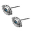 ESS809 STAINLESS STEEL EVIL EYE EARRING WITH CZ