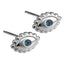 ESS809 STAINLESS STEEL EVIL EYE EARRING WITH CZ