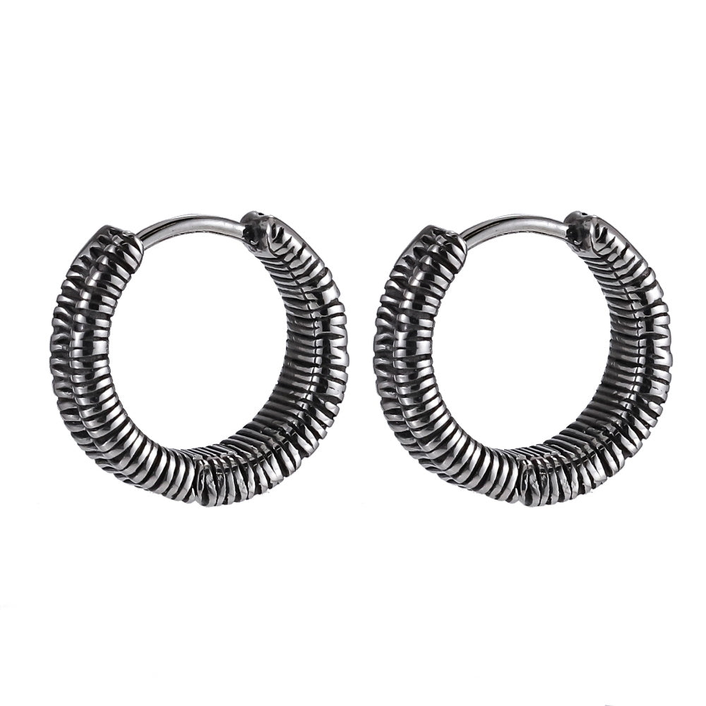 ESS819 STAINLESS STEEL HOOP EARRING