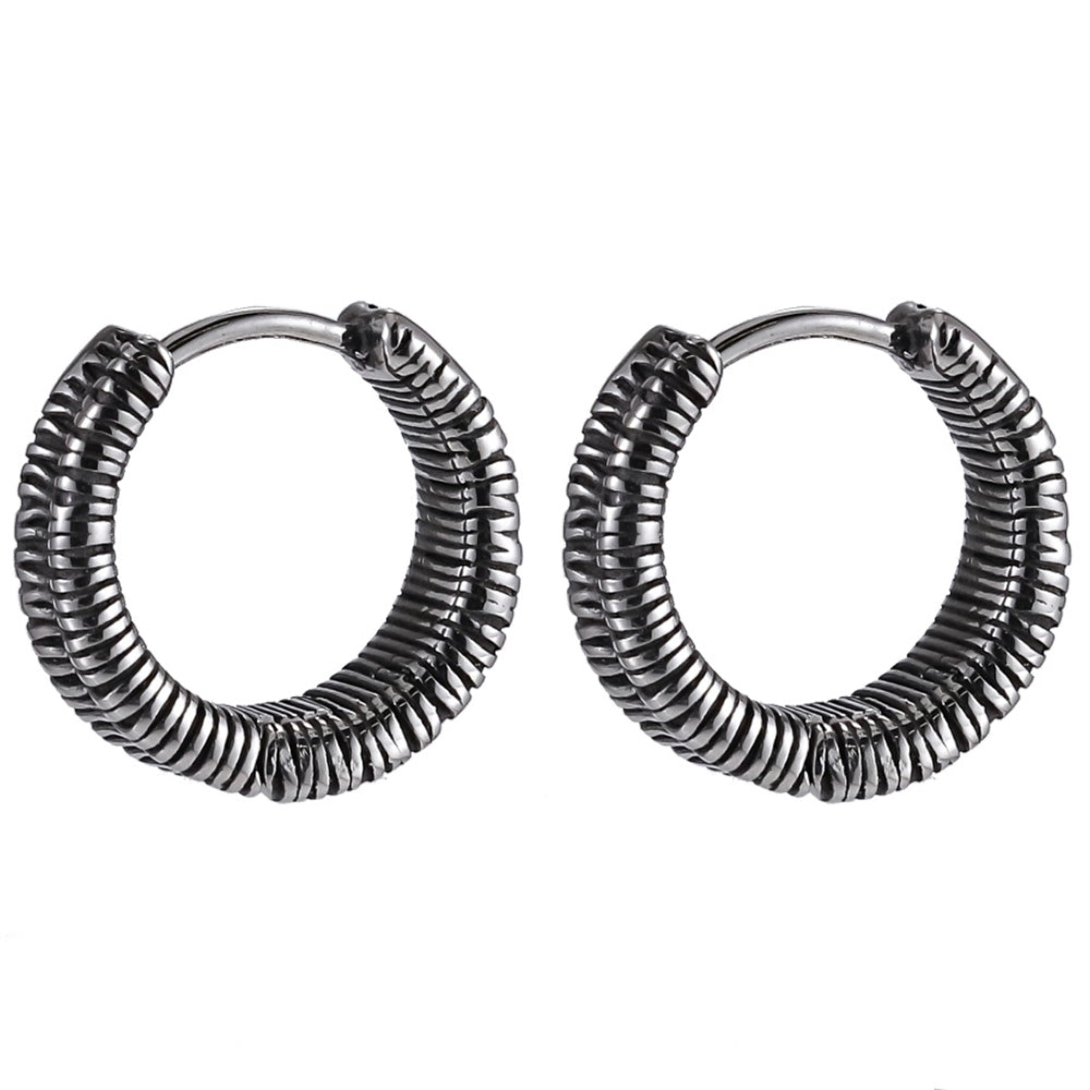 ESS819 STAINLESS STEEL HOOP EARRING