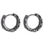 ESS821 STAINLESS STEEL HOOP EARRING WITH HAMMER EFFECT