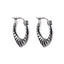 ESS822 STAINLESS STEEL EARRING WITH STRIPE PATTERN