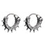 ESS826 STAINLESS STEEL HOOP EARRING WITH SKULL&SPIKES DESIGN