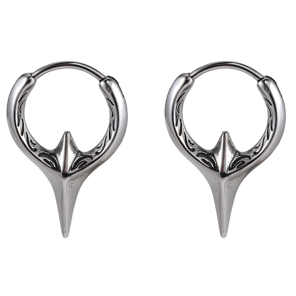 ESS827 STAINLESS STEEL SPIKE EARRING