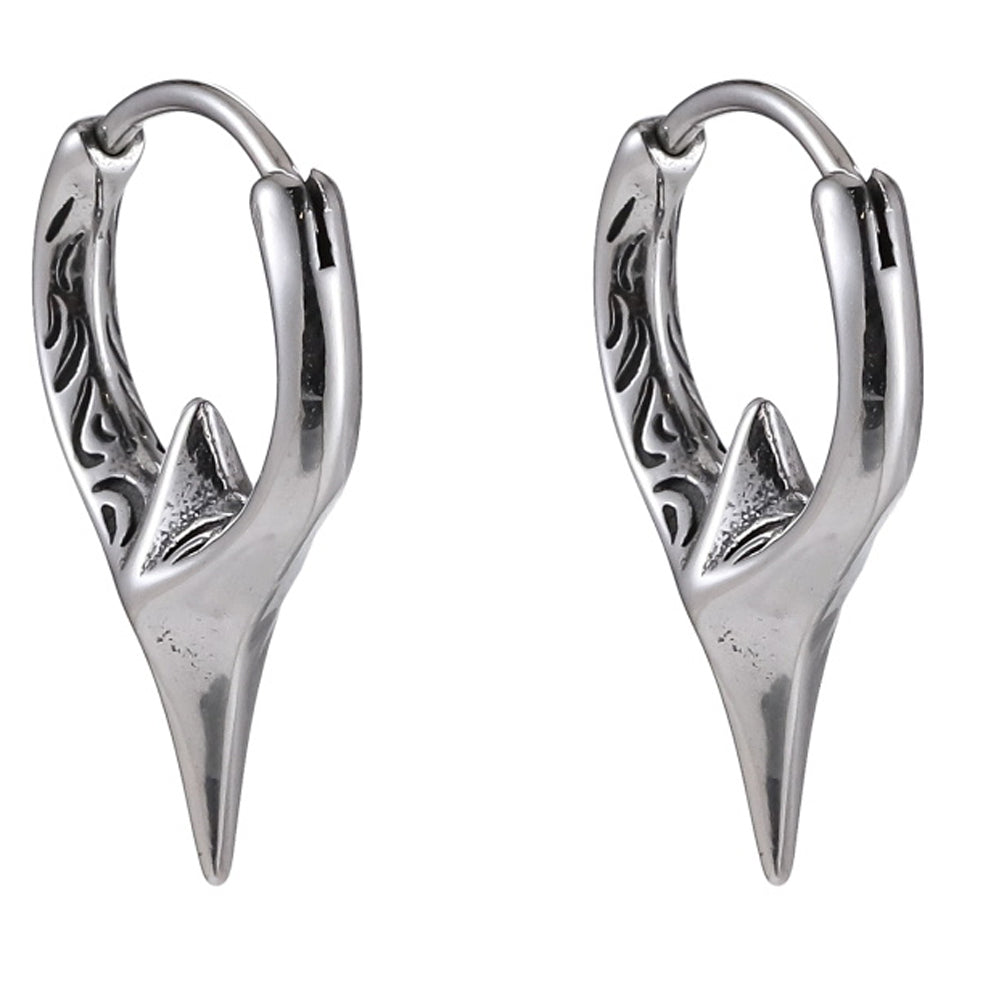 ESS827 STAINLESS STEEL SPIKE EARRING