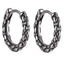 ESS828 STAINLESS STEEL BRAIDED HOOP EARRING