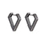 ESS830 STAINLESS STEEL HUGGIE HOOP EARRING WITH TEXTURE (DIA SHAPE)