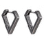 ESS830 STAINLESS STEEL HUGGIE HOOP EARRING WITH TEXTURE (DIA SHAPE)