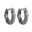 ESS831 STAINLESS STEEL HUGGIES EARRING WITH HEMMER  EFFECT