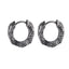 ESS831 STAINLESS STEEL HUGGIES EARRING WITH HEMMER  EFFECT