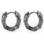 ESS831 STAINLESS STEEL HUGGIES EARRING WITH HEMMER  EFFECT