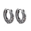 ESS832 STAINLESS STEEL HUGGIES HOOP EARRING WITH TEXTURE