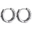 ESS833 STAINLESS STEEL HUGGIES HOOP WITH SCROLL PATTERN