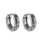 ESS834 STAINLESS STEEL HOOP EARRING WITH SCROLL PATTERN