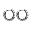 ESS834 STAINLESS STEEL HOOP EARRING WITH SCROLL PATTERN