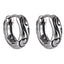 ESS834 STAINLESS STEEL HOOP EARRING WITH SCROLL PATTERN