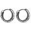 ESS834 STAINLESS STEEL HOOP EARRING WITH SCROLL PATTERN