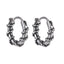 ESS836 STAINLESS STEEL HOOP EARRING WITH TWISTED ROPE DESIGN