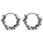 ESS836 STAINLESS STEEL HOOP EARRING WITH TWISTED ROPE DESIGN