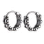 ESS837 STAINLESS STEEL HOOP EARRING WITH PATTERN