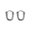 ESS840 STAINLESS STEEL "U" SHAPE EARRING WITH SCROIL