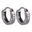 ESS841 STAINLESS STEEL HOOP EARRING WITH SCROLL PATTERN