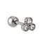 JRTH74 STAINLESS STEEL EXTERNAL THREAD HELIX WITH FOIL STONE